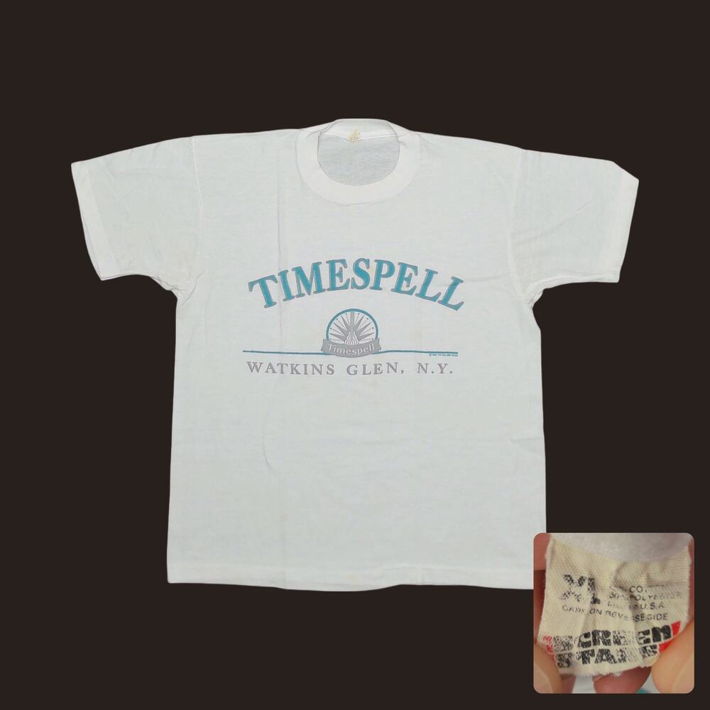 Vintage 80s Timespell Watkins Glen NY Single Stitch Tee M